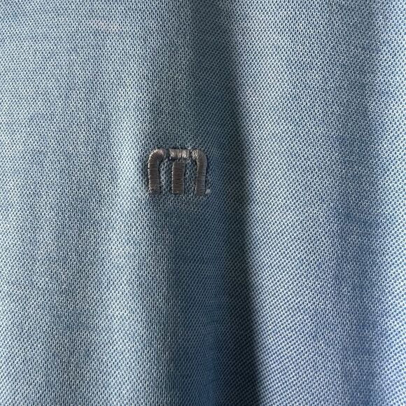 Travis Mathew Polo Shirt Mens XL Blue Gray Short Sleeve Golf Outdoor Performance - Picture 6 of 13